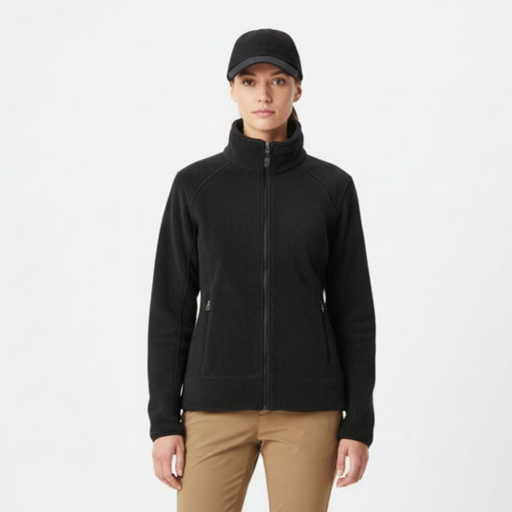 The North Face Black Fuzzy Cozy Zip Up Long Sleeve Jacket L